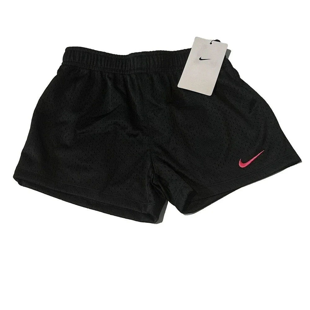 Nike Girl's Classic Mesh Shorts (Little Kids) Black 6X Little new‎